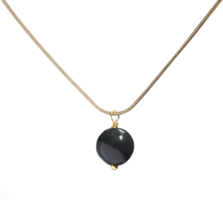 Halsband, pärla - svart