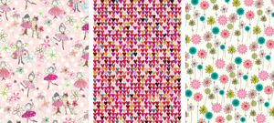 Gratulationskort & presentpapper - Presentpapper i ark med minikort -älva/hjärtan/vårblommor