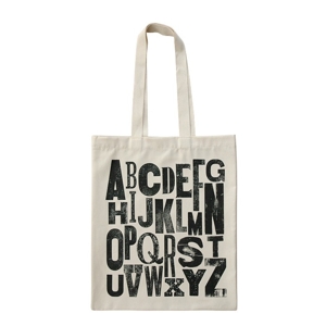 Hemmet - Tygpåsar - bokstäver & text - Tygpåse med text - Naturvit tygpåse - ALPHABET