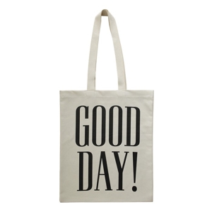 Hemmet - Tygpåsar - bokstäver & text - Tygpåse med text - Naturvit tygpåse - GOOD DAY!