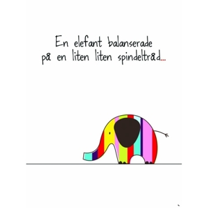 Barn - Illustrationer - En elefant balanserade på en liten liten spindeltråd