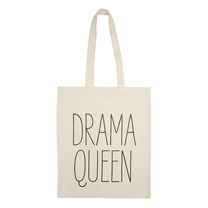 Hemmet - Tygpåsar - bokstäver & text - Tygpåse med text - Naturvit tygpåse - DRAMA QUEEN