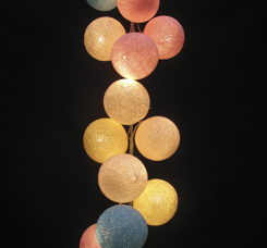 Ljusslinga med 20 st handgjorda bollar - night light - NYHET!
