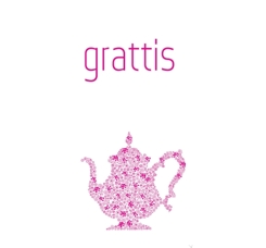Minikort - grattis, tekanna