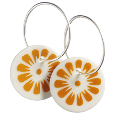 Örhängen, stora - orange